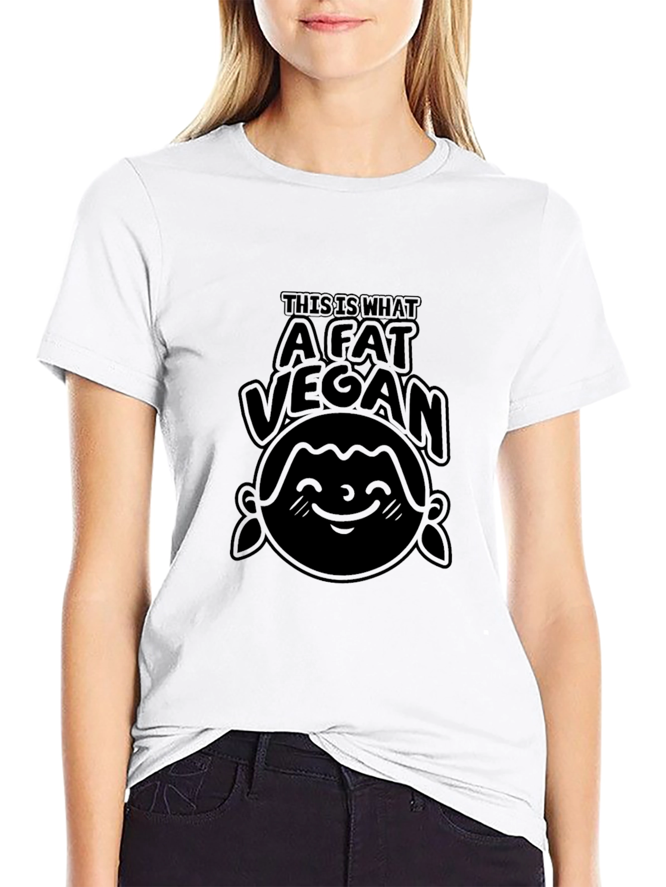 A Fat Vegan Black T-Shirt - Unisex Tee