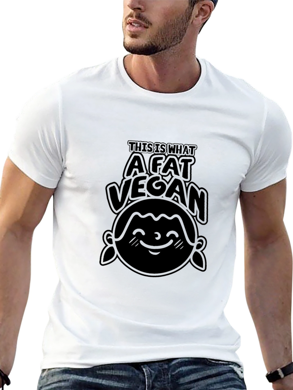 A Fat Vegan Black T-Shirt - Unisex Tee