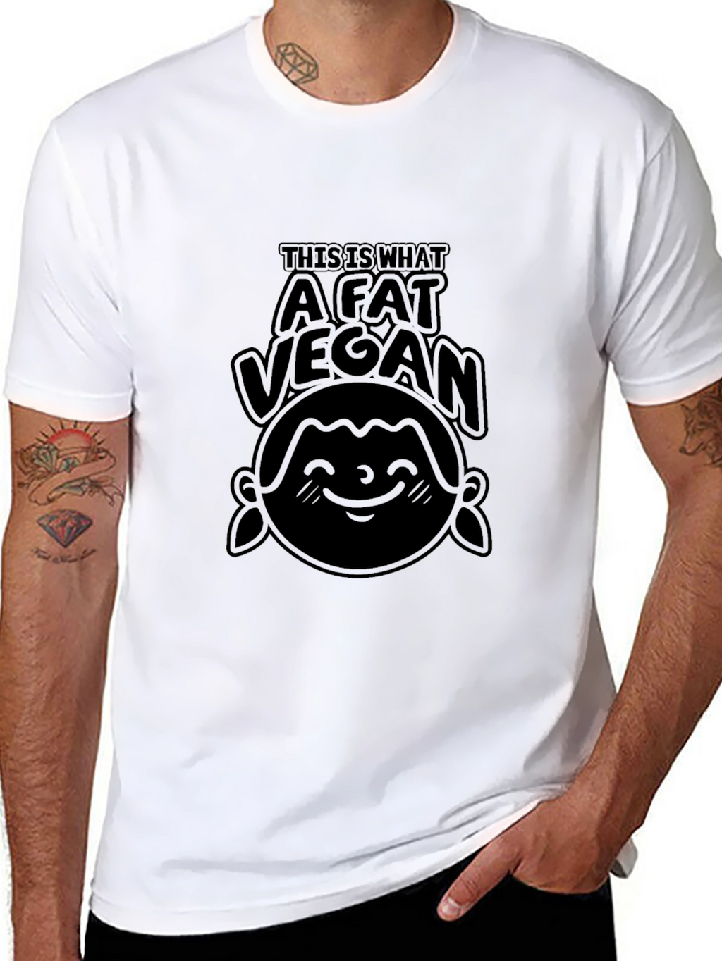 A Fat Vegan Black T-Shirt - Unisex Tee