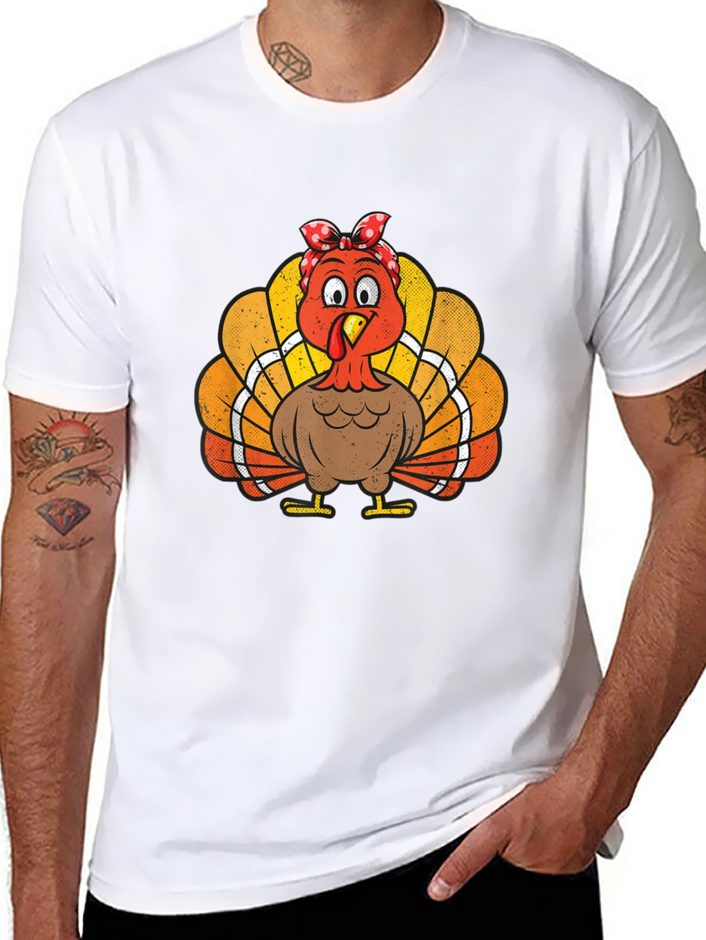 Thanksgiving Turkey Bandana T-Shirt