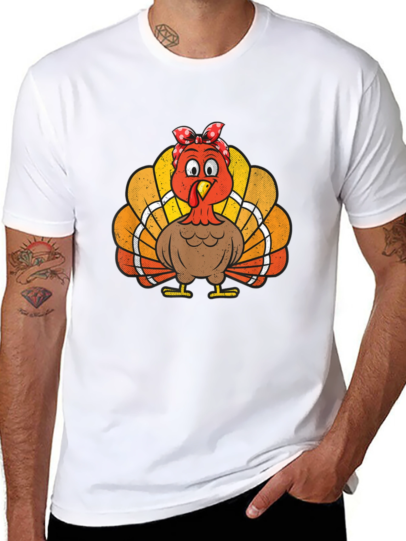 Thanksgiving Turkey Bandana T-Shirt