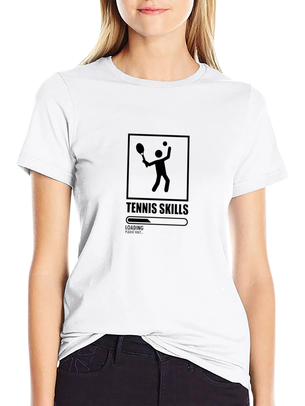 Tennis Skills Loading Mens Graphic T-Shirt