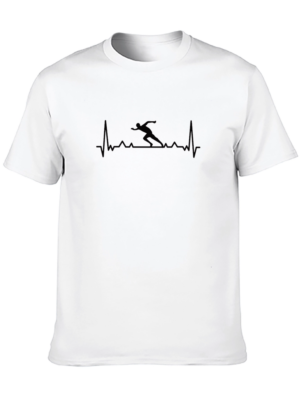 Heartbeat Runner Graphic Tee - Black