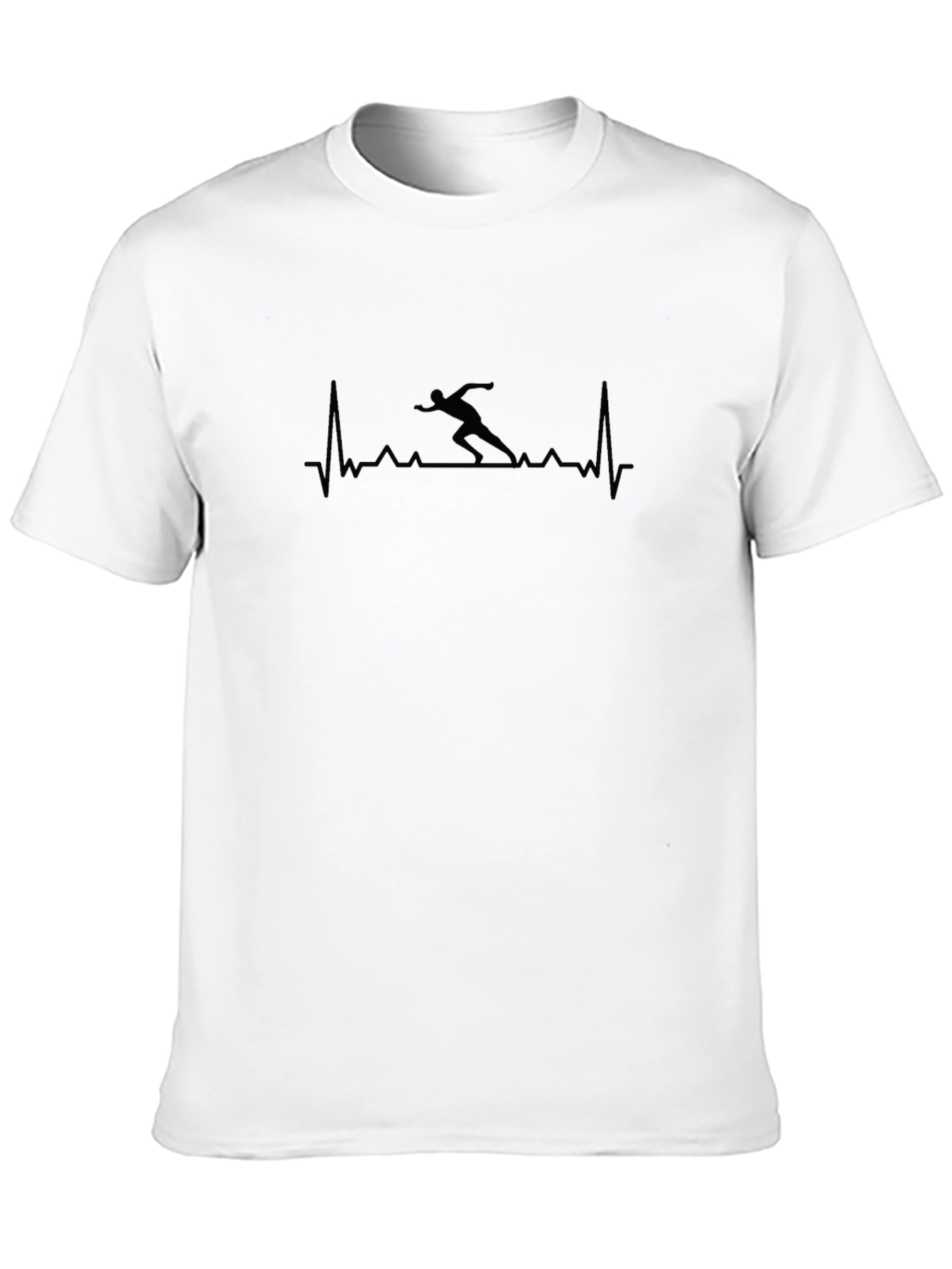 Heartbeat Runner Graphic Tee - Black