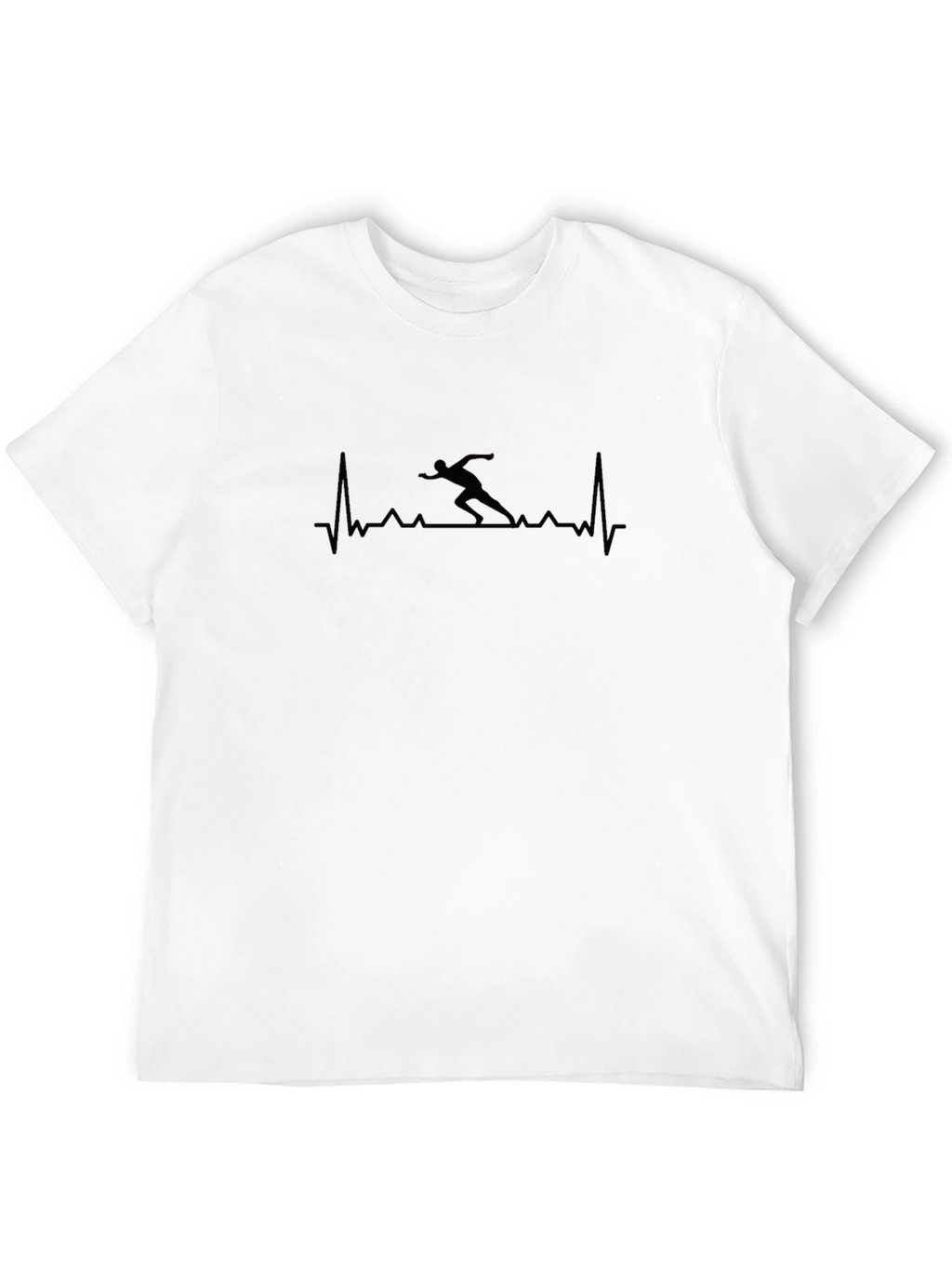 Heartbeat Runner Graphic Tee - Black