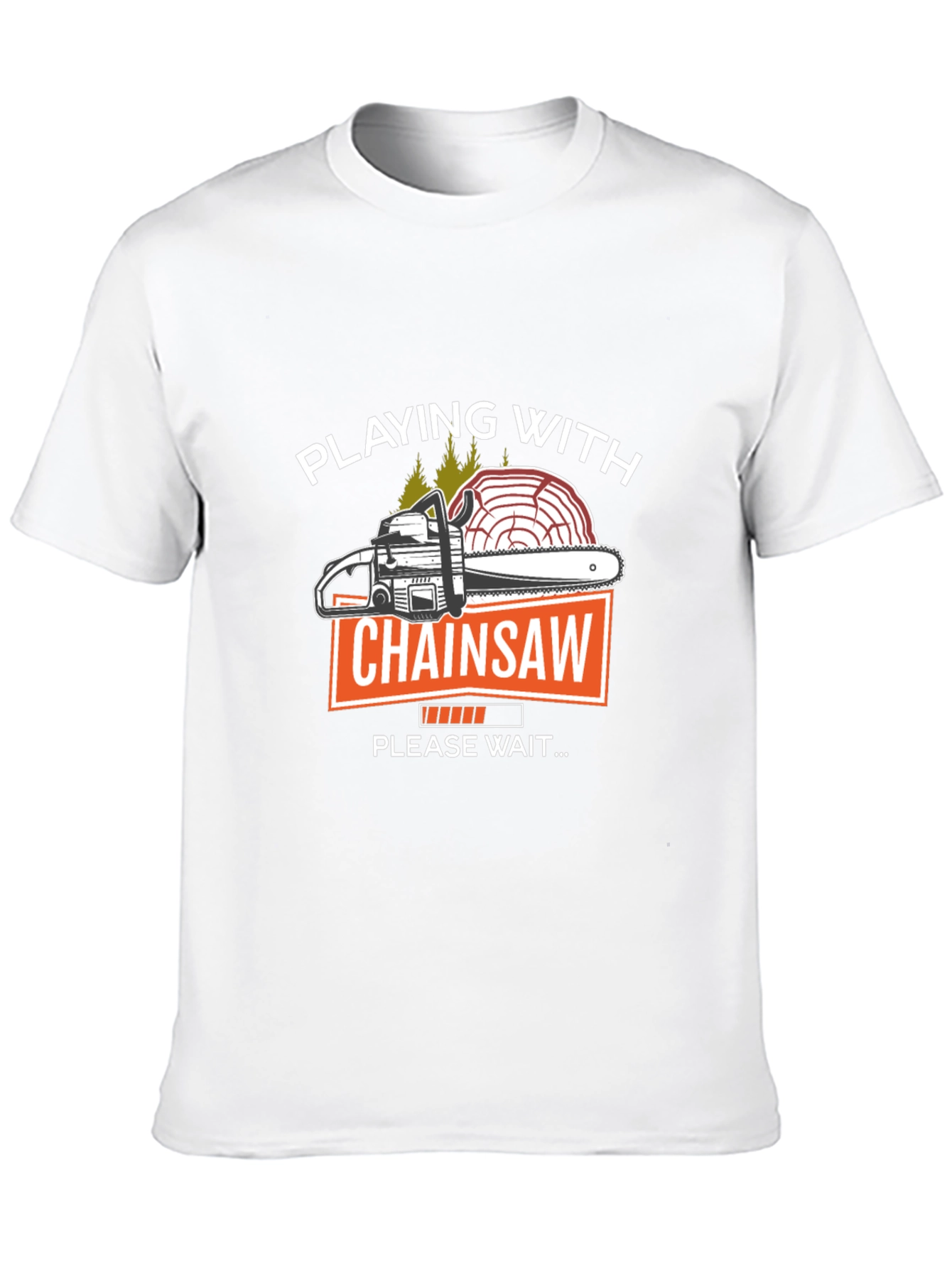 Playing with Chainsaw Graphic T-Shirt