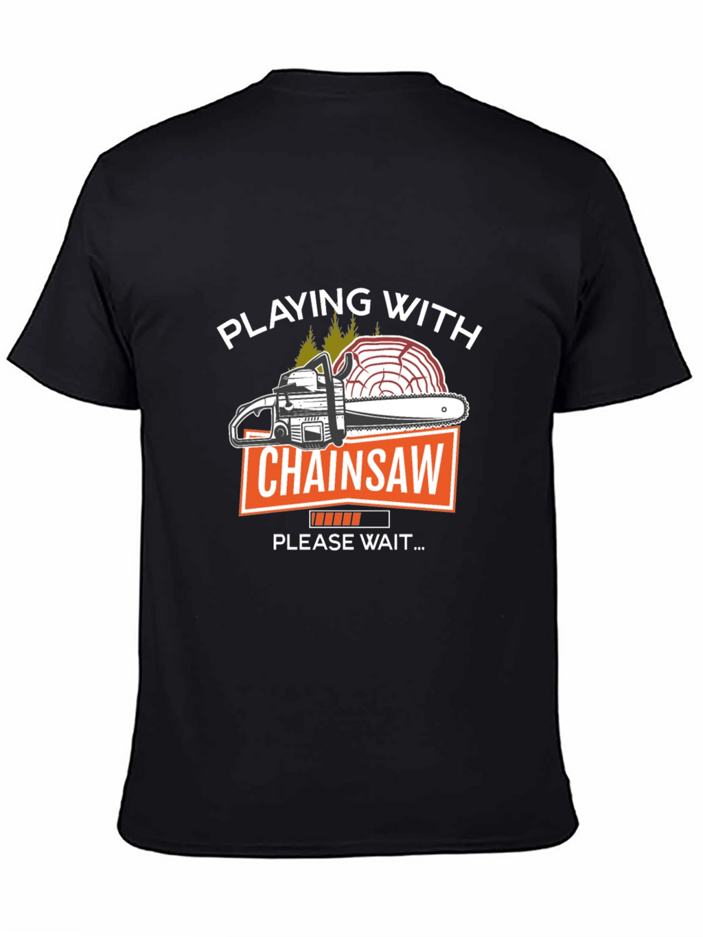 Playing with Chainsaw Graphic T-Shirt