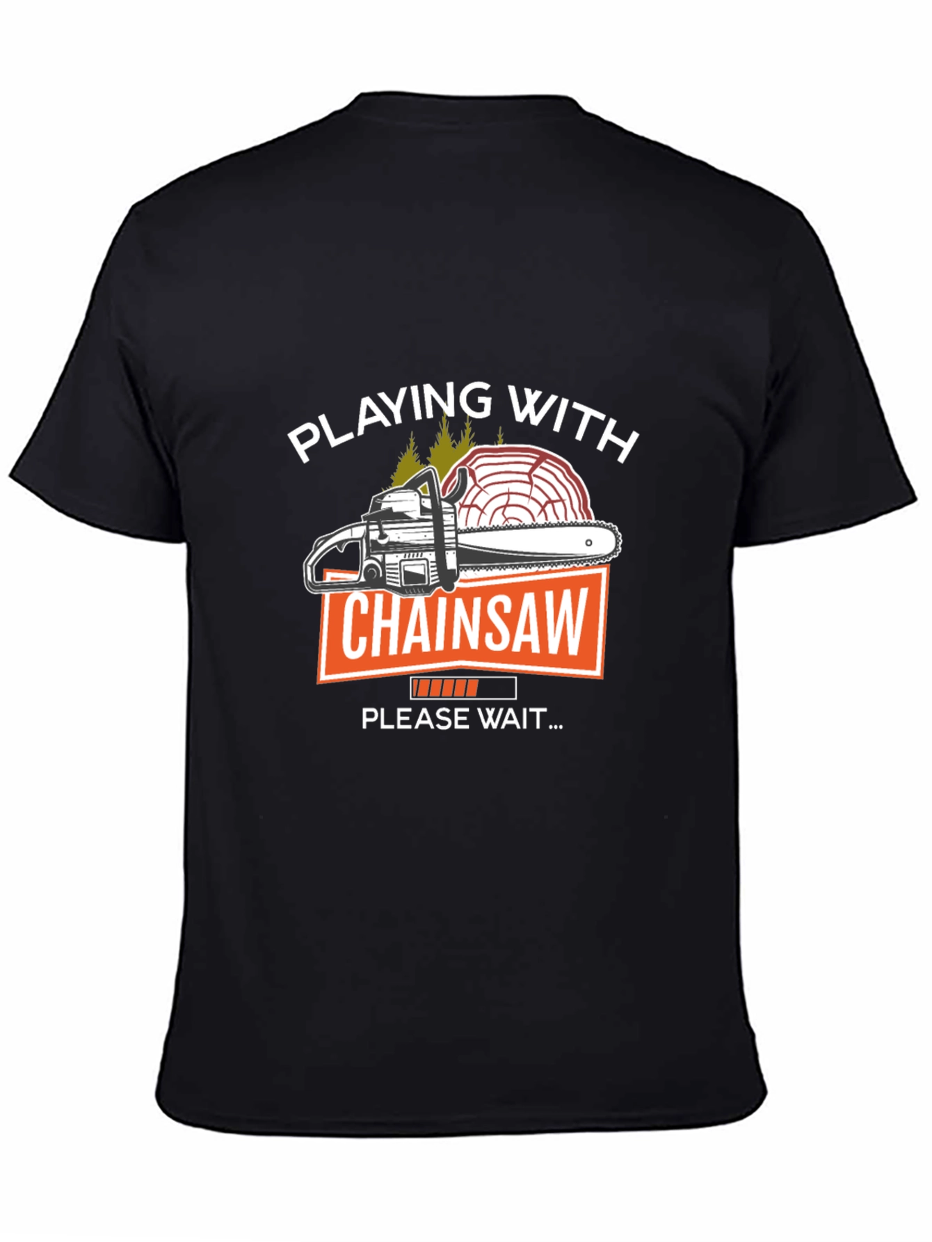 Playing with Chainsaw Graphic T-Shirt
