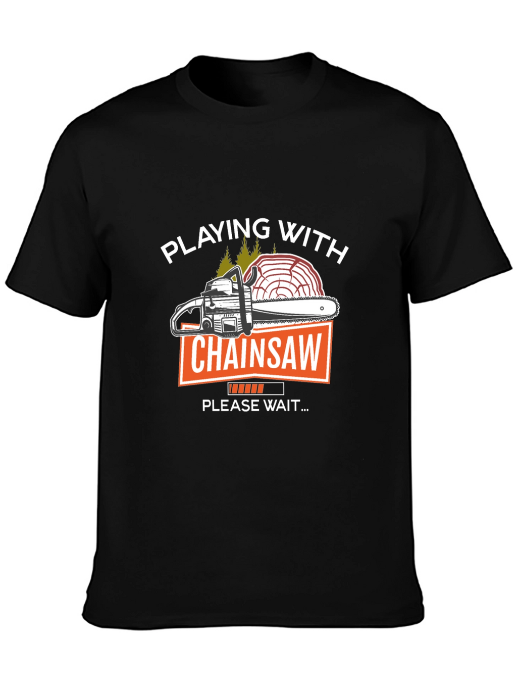 Playing with Chainsaw Graphic T-Shirt