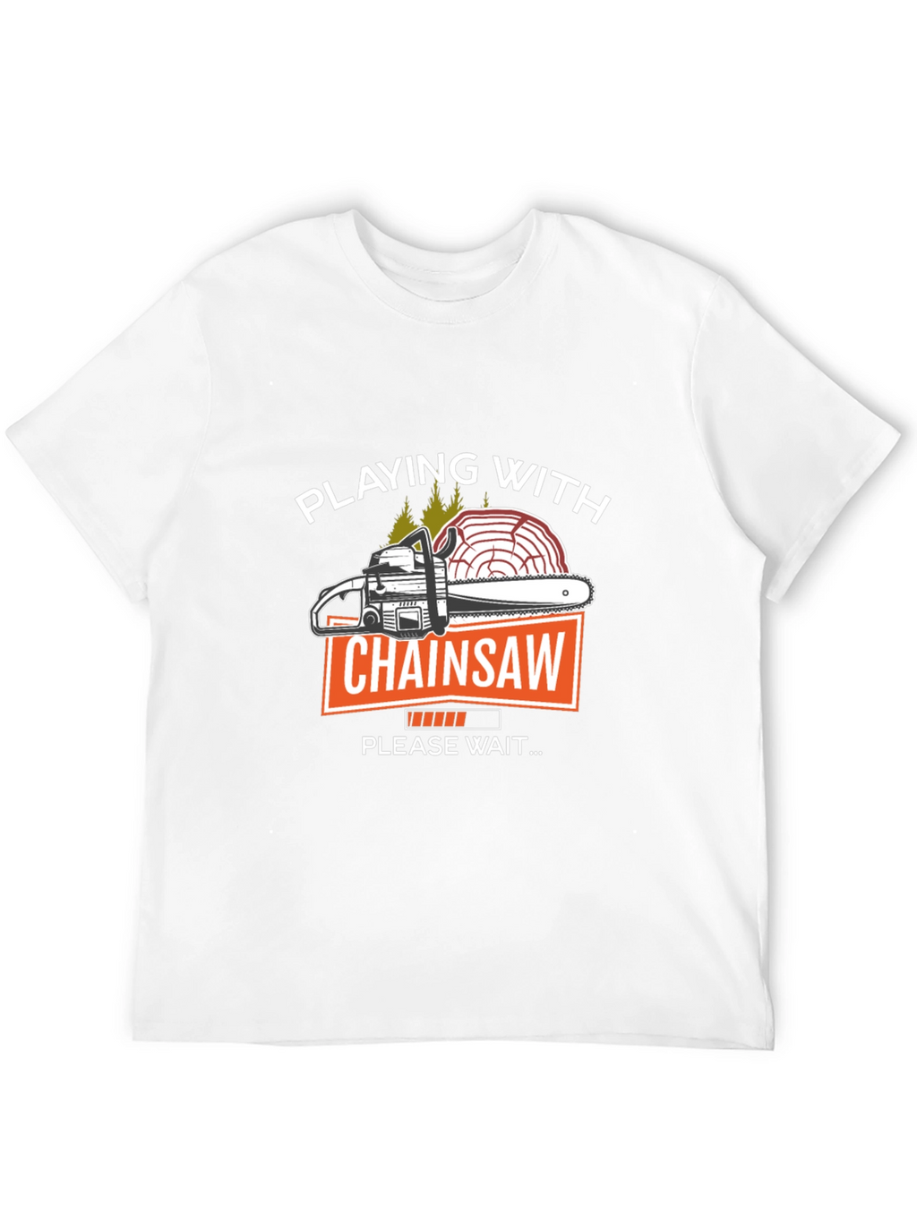 Playing with Chainsaw Graphic T-Shirt