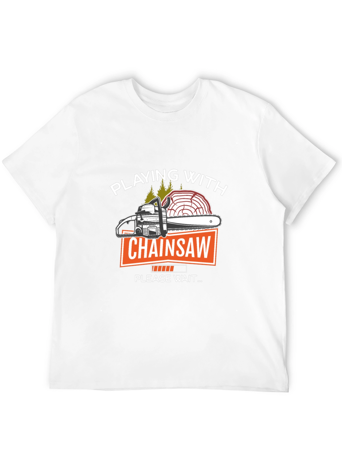 Playing with Chainsaw Graphic T-Shirt