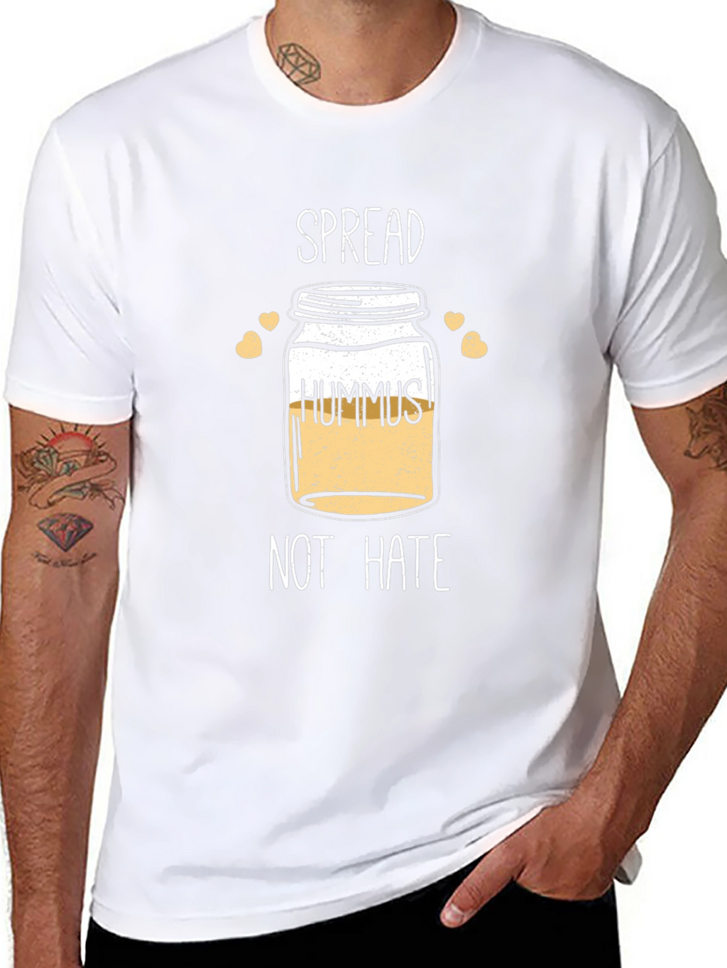 Hummus Not Hate Graphic Tee - Unisex