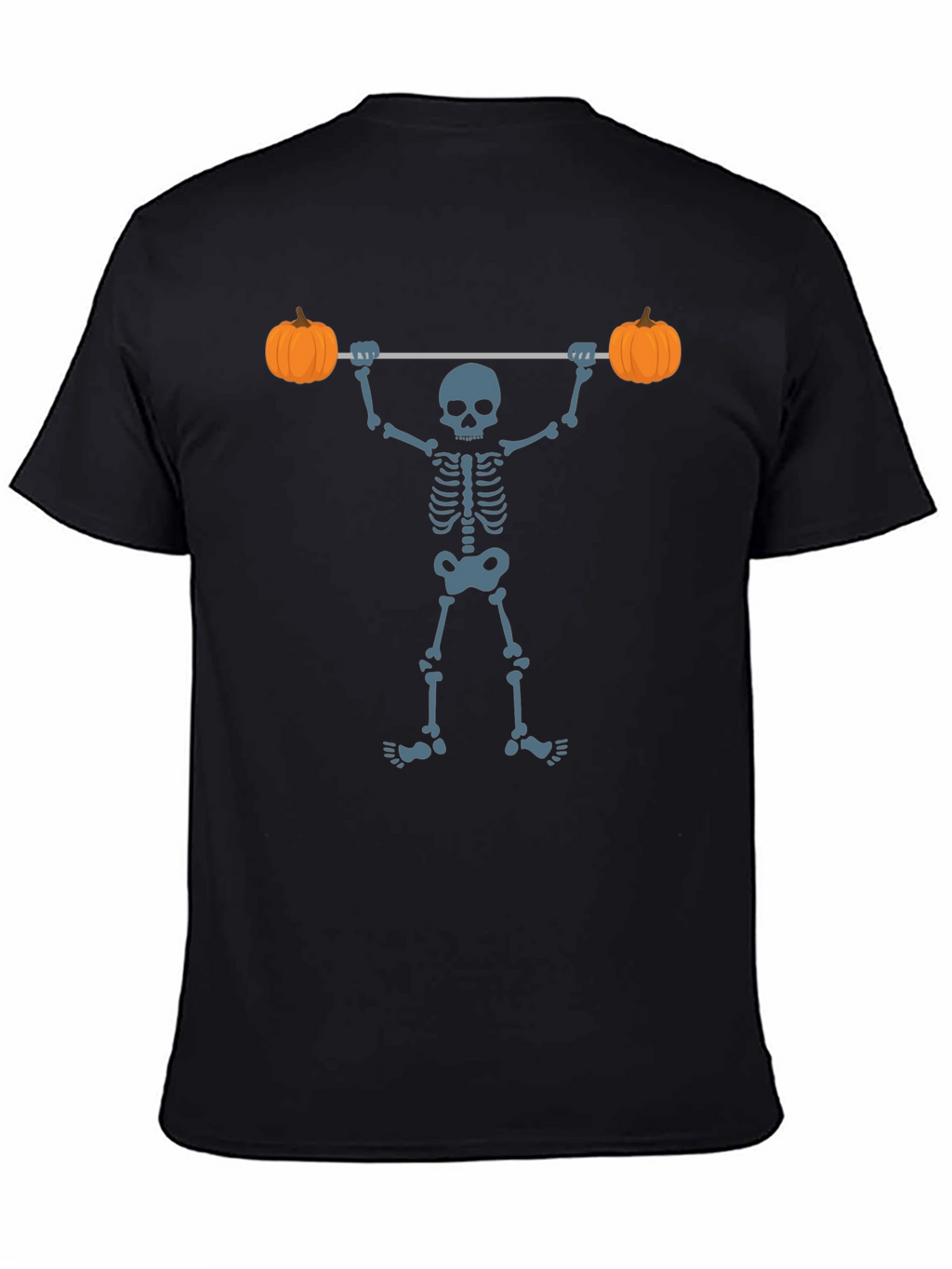 Halloween Skeleton Lifting Pumpkins T-Shirt
