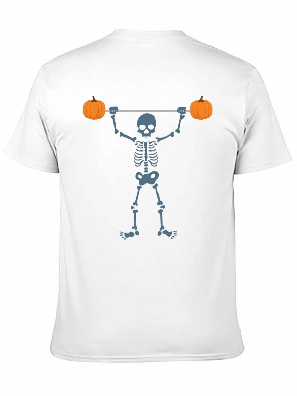Halloween Skeleton Lifting Pumpkins T-Shirt