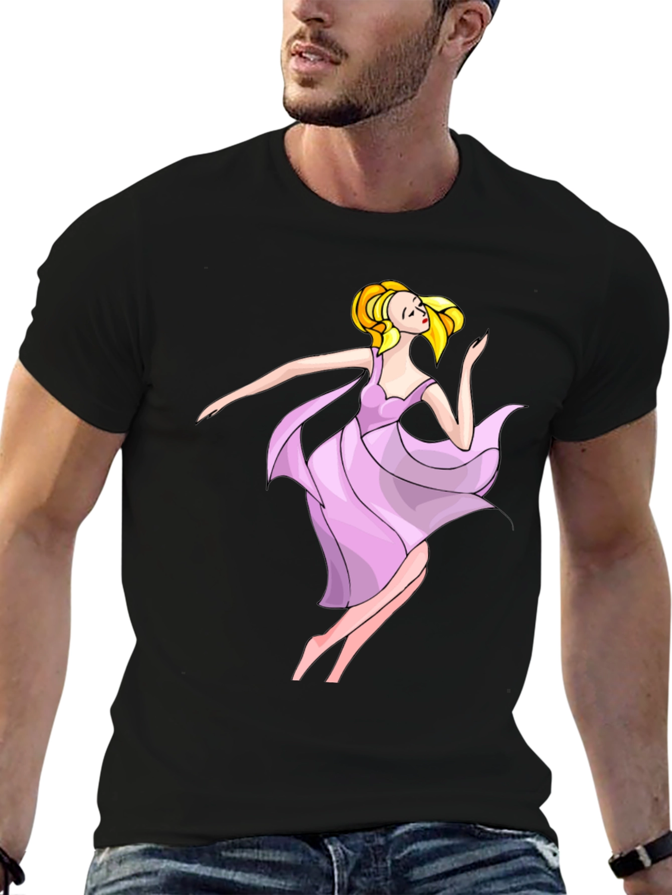 Ballerina Graphic Black T-Shirt