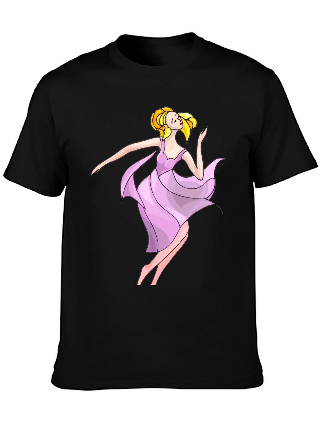 Ballerina Graphic Black T-Shirt