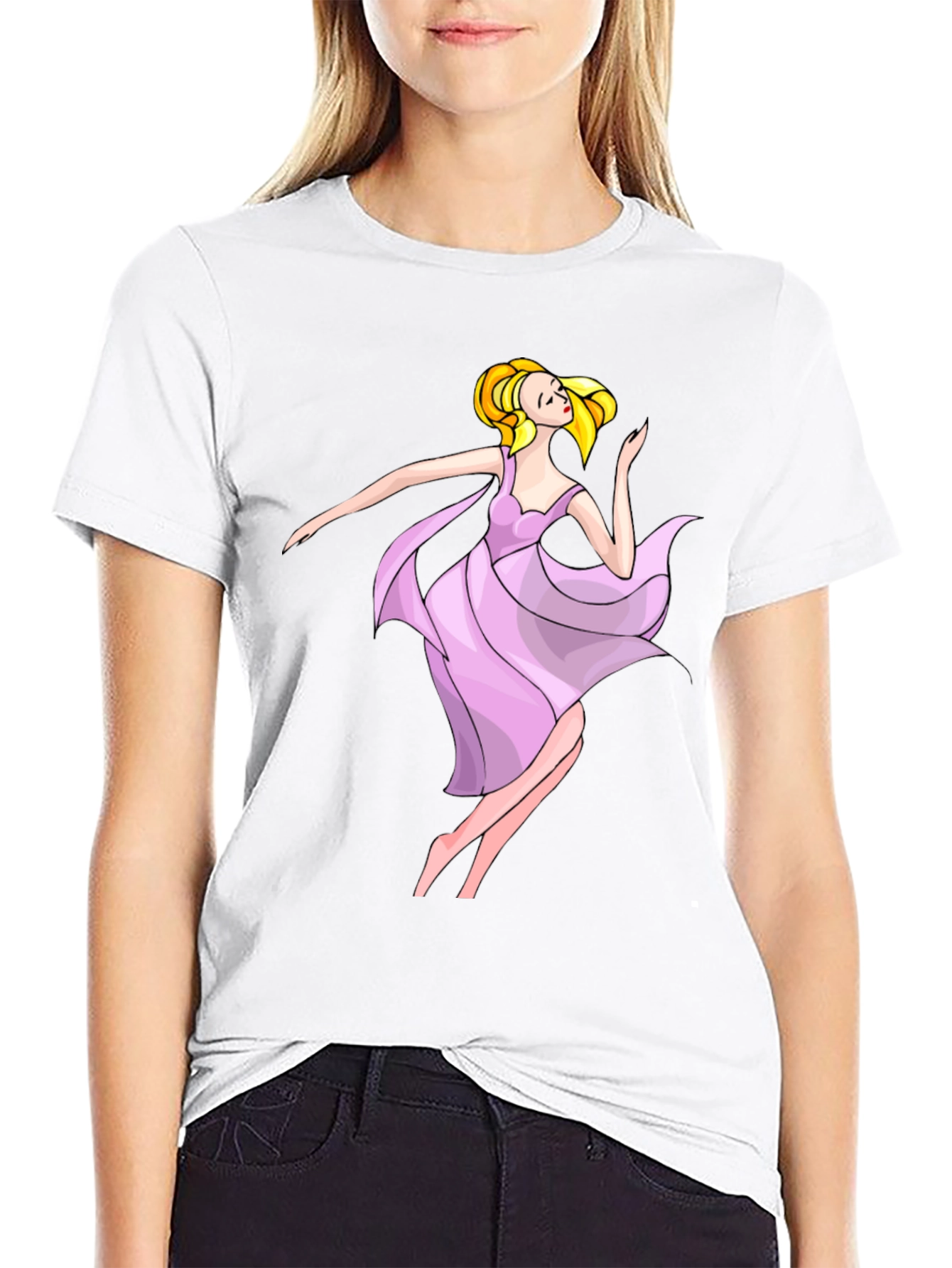 Ballerina Graphic Black T-Shirt