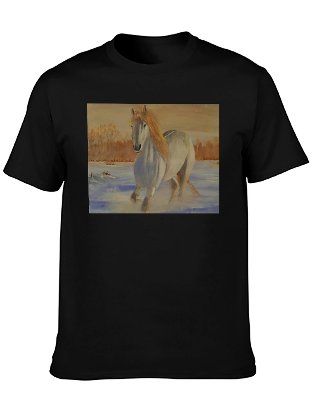 Horse Art Black T-Shirt