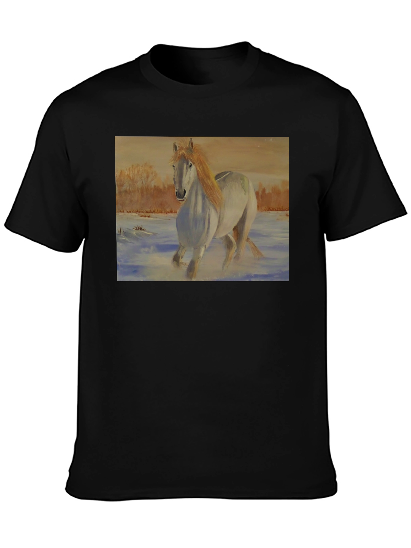 Horse Art Black T-Shirt
