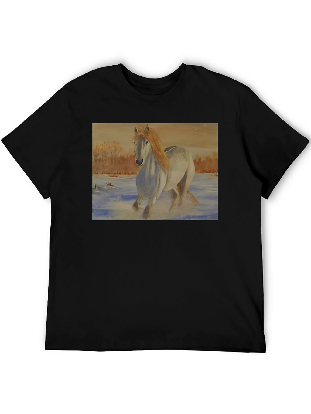 Horse Art Black T-Shirt