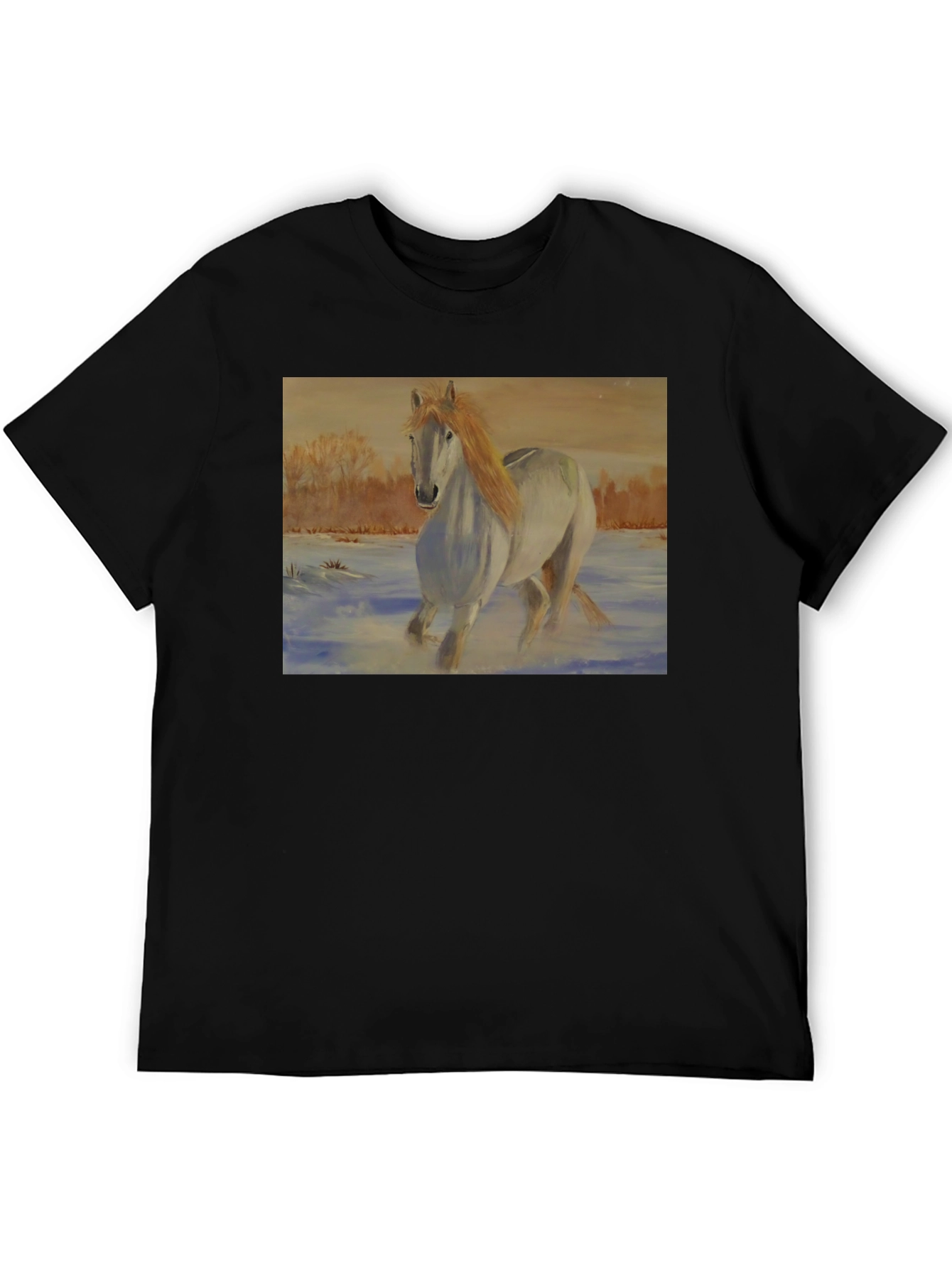 Horse Art Black T-Shirt