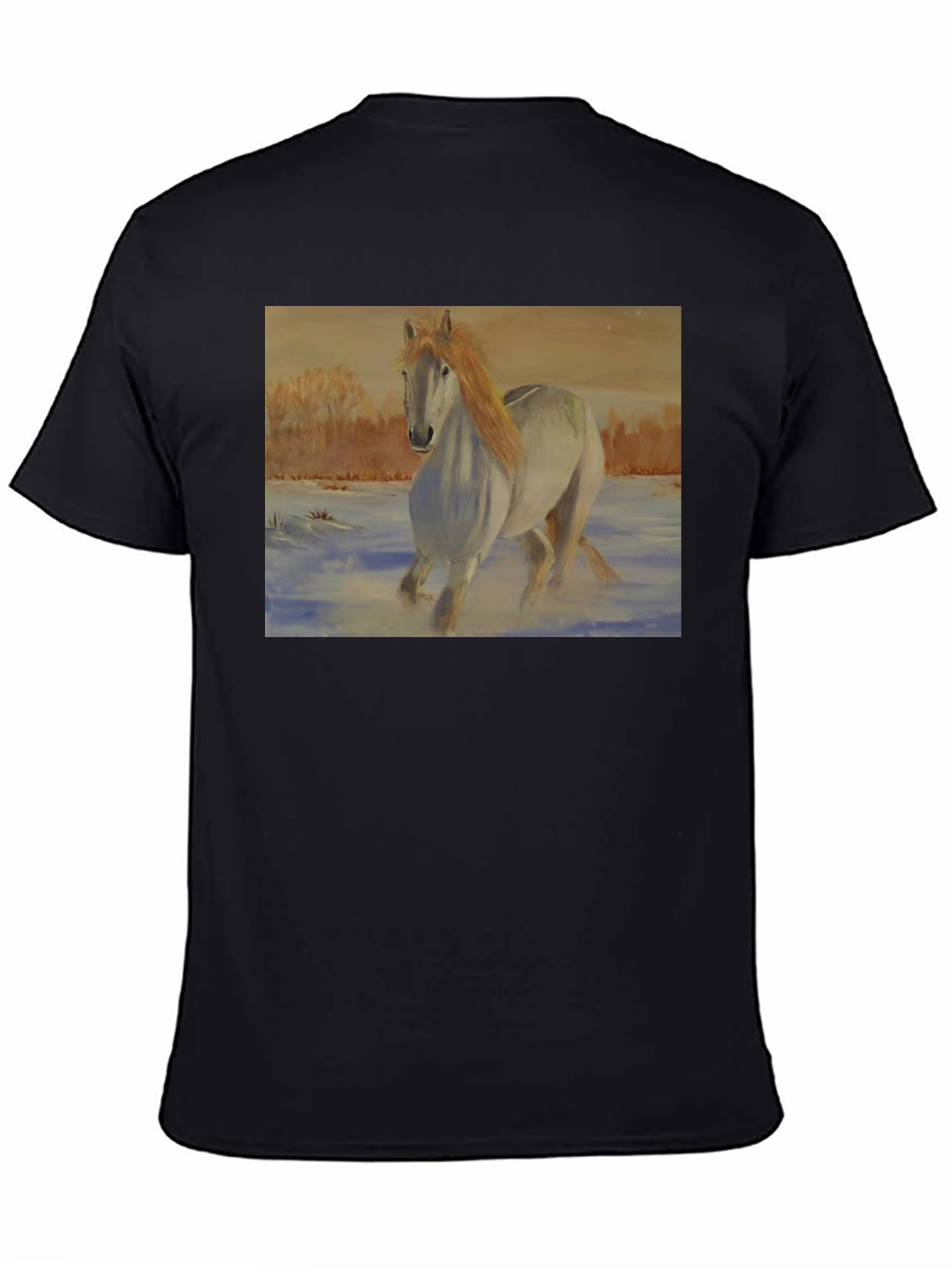 Horse Art Black T-Shirt