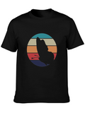 Retro Butterfly Graphic Black T-Shirt