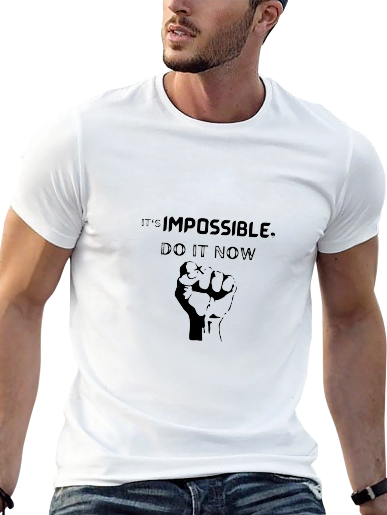 Motivational Graphic Tee: Impossible Do It Now