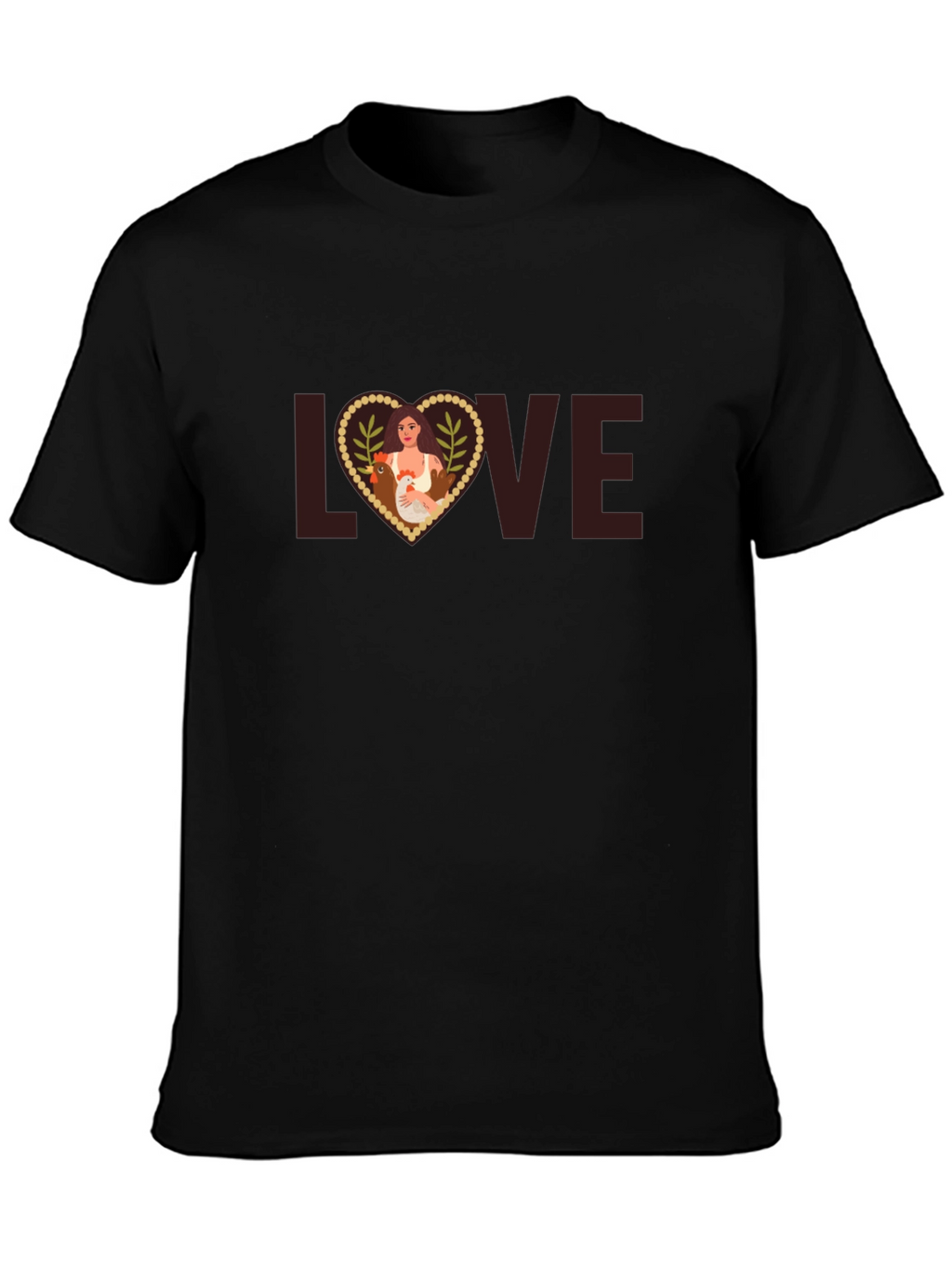 Love Chicken T-Shirt - Women and Farm Animal Tee