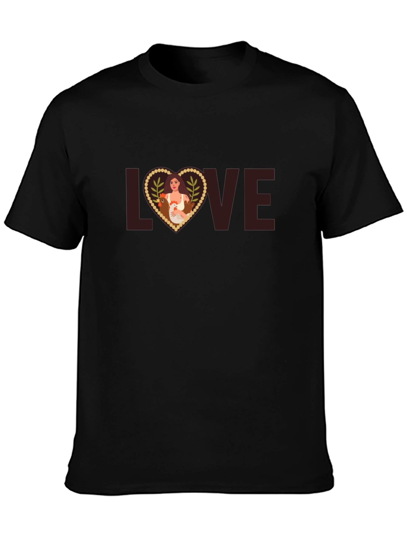 Love Chicken T-Shirt - Women and Farm Animal Tee