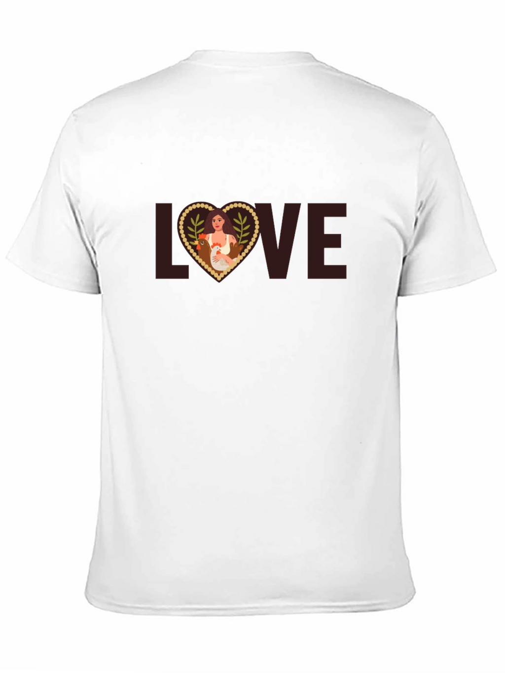 Love Chicken T-Shirt - Women and Farm Animal Tee