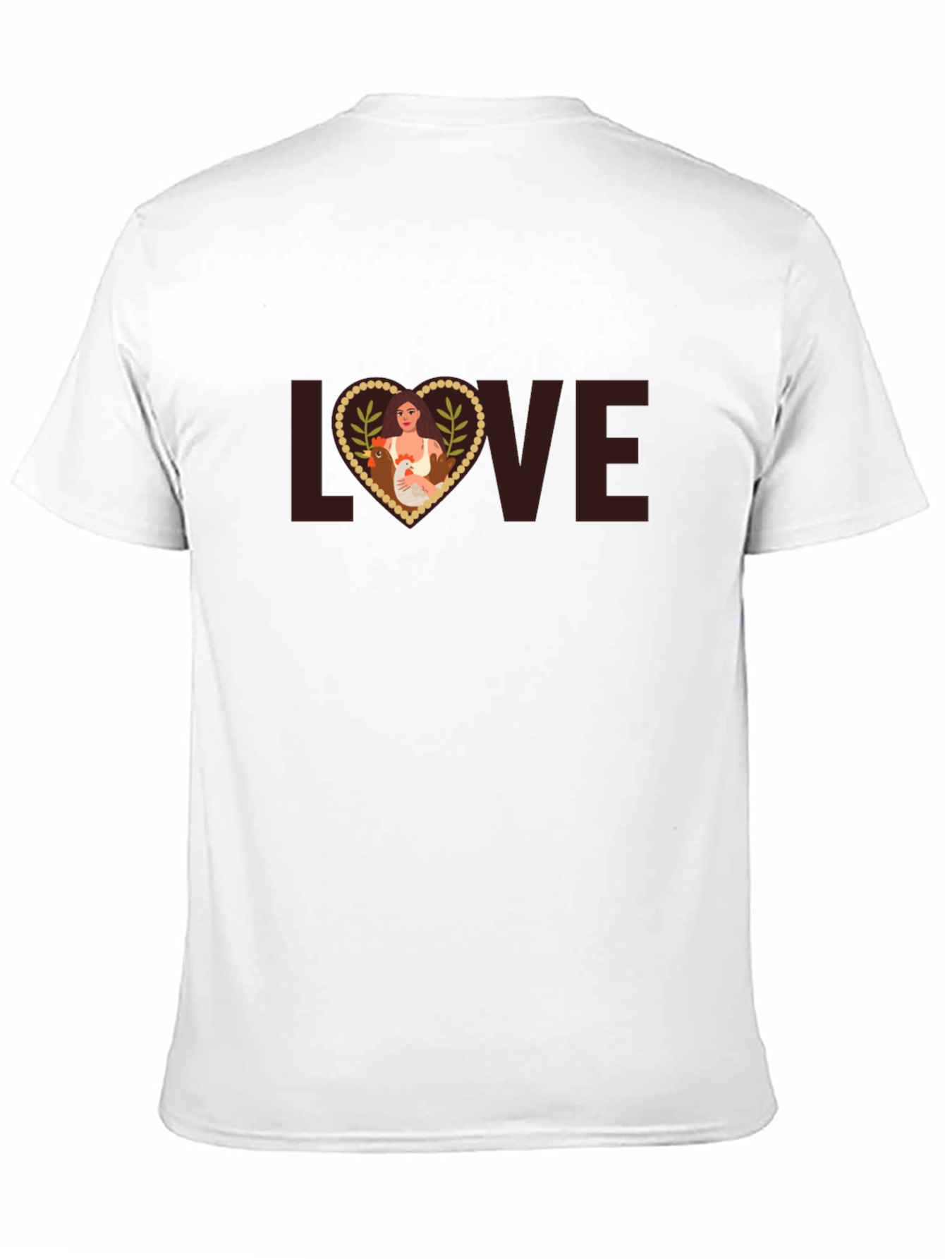 Love Chicken T-Shirt - Women and Farm Animal Tee
