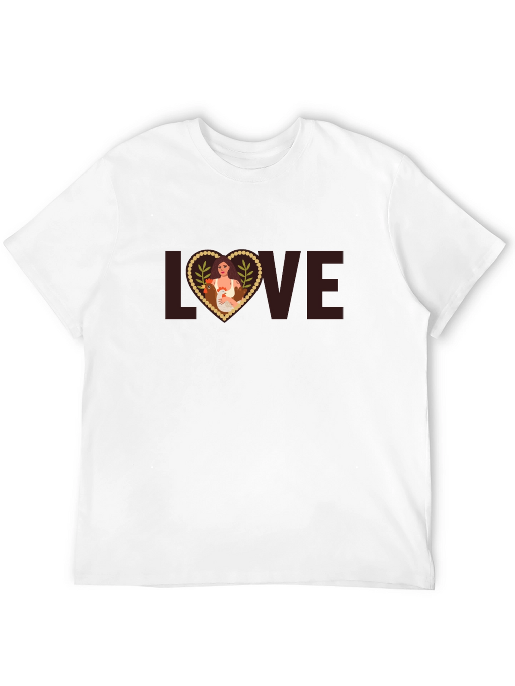 Love Chicken T-Shirt - Women and Farm Animal Tee