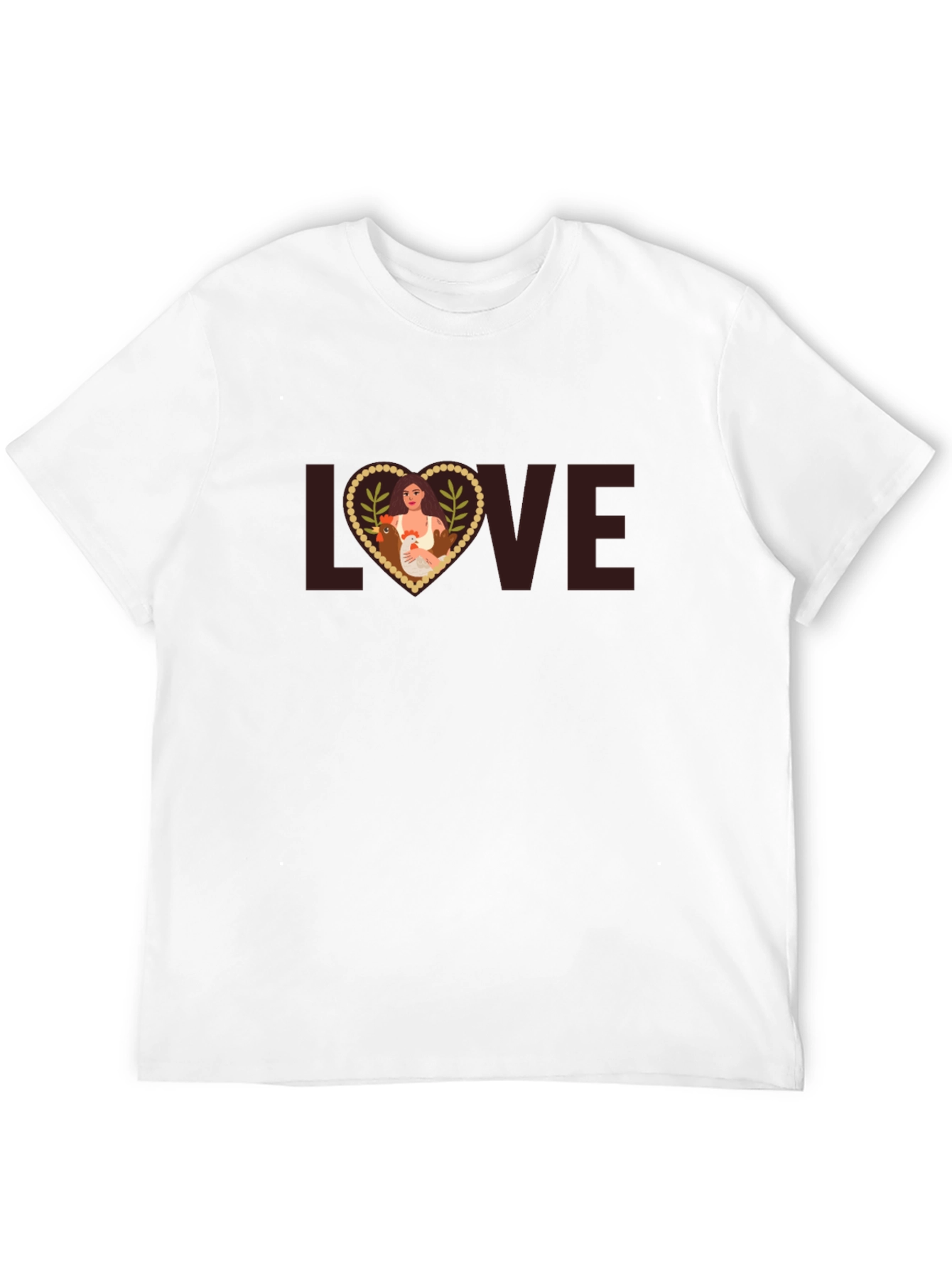 Love Chicken T-Shirt - Women and Farm Animal Tee