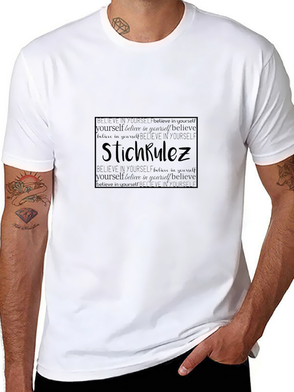 StichRulez Believe Yourself Graphic T-Shirt