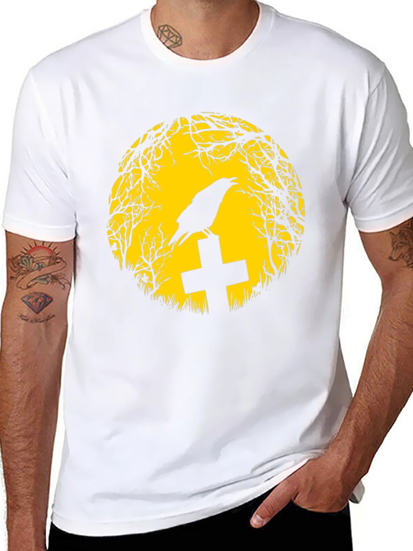 Raven on Tombstone T-Shirt