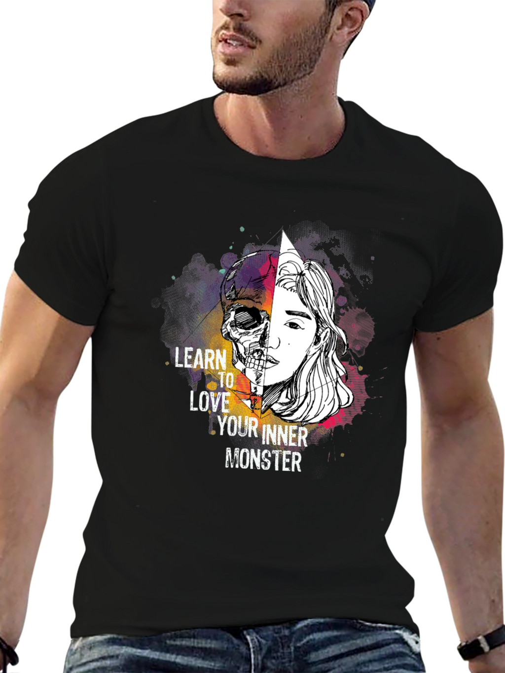 Inner Monster Graphic Tee - Black