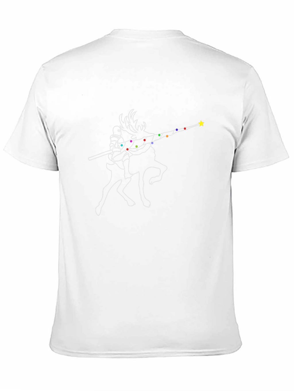 Christmas Knight Deer Dab Black T-Shirt
