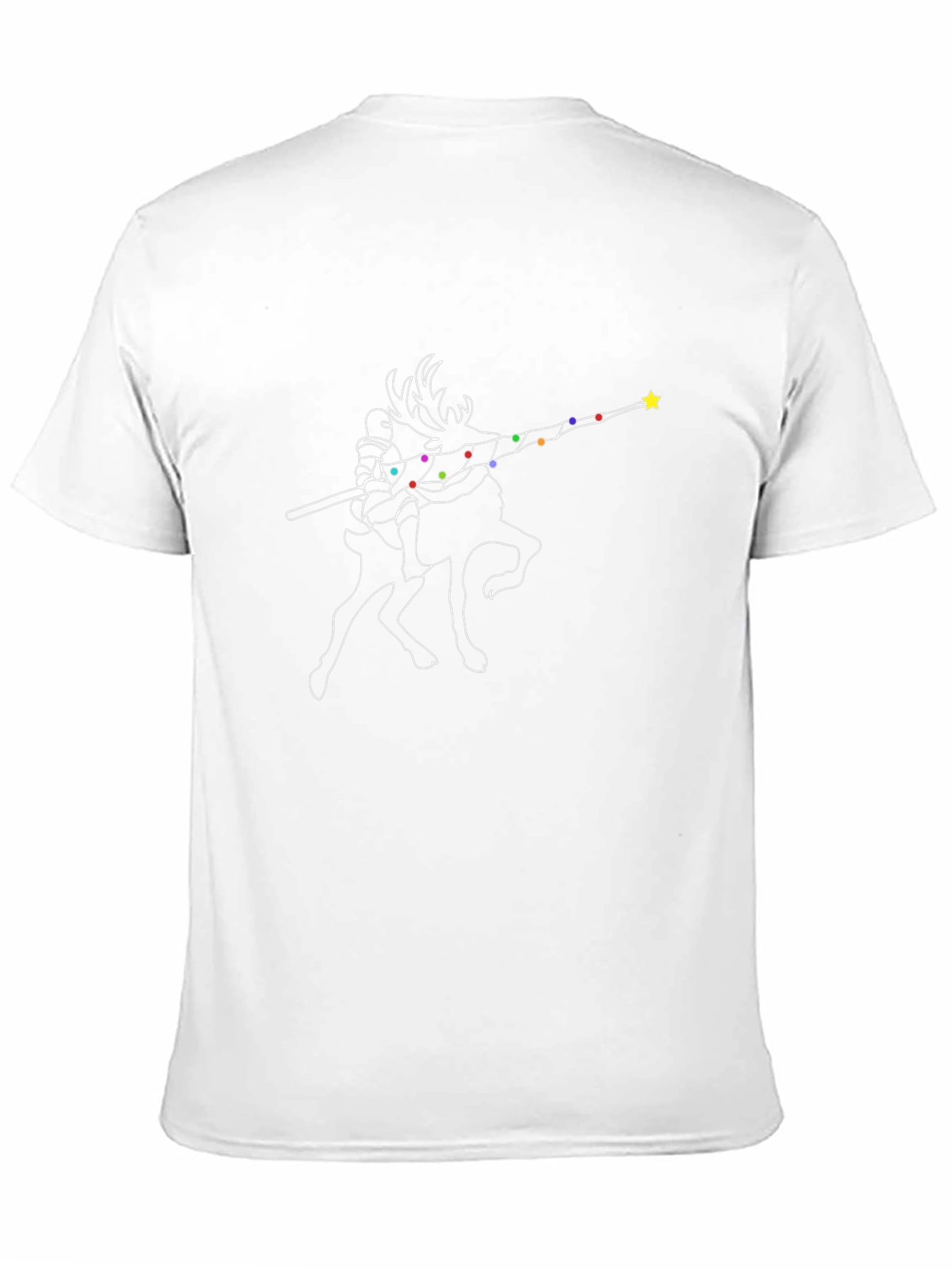 Christmas Knight Deer Dab Black T-Shirt