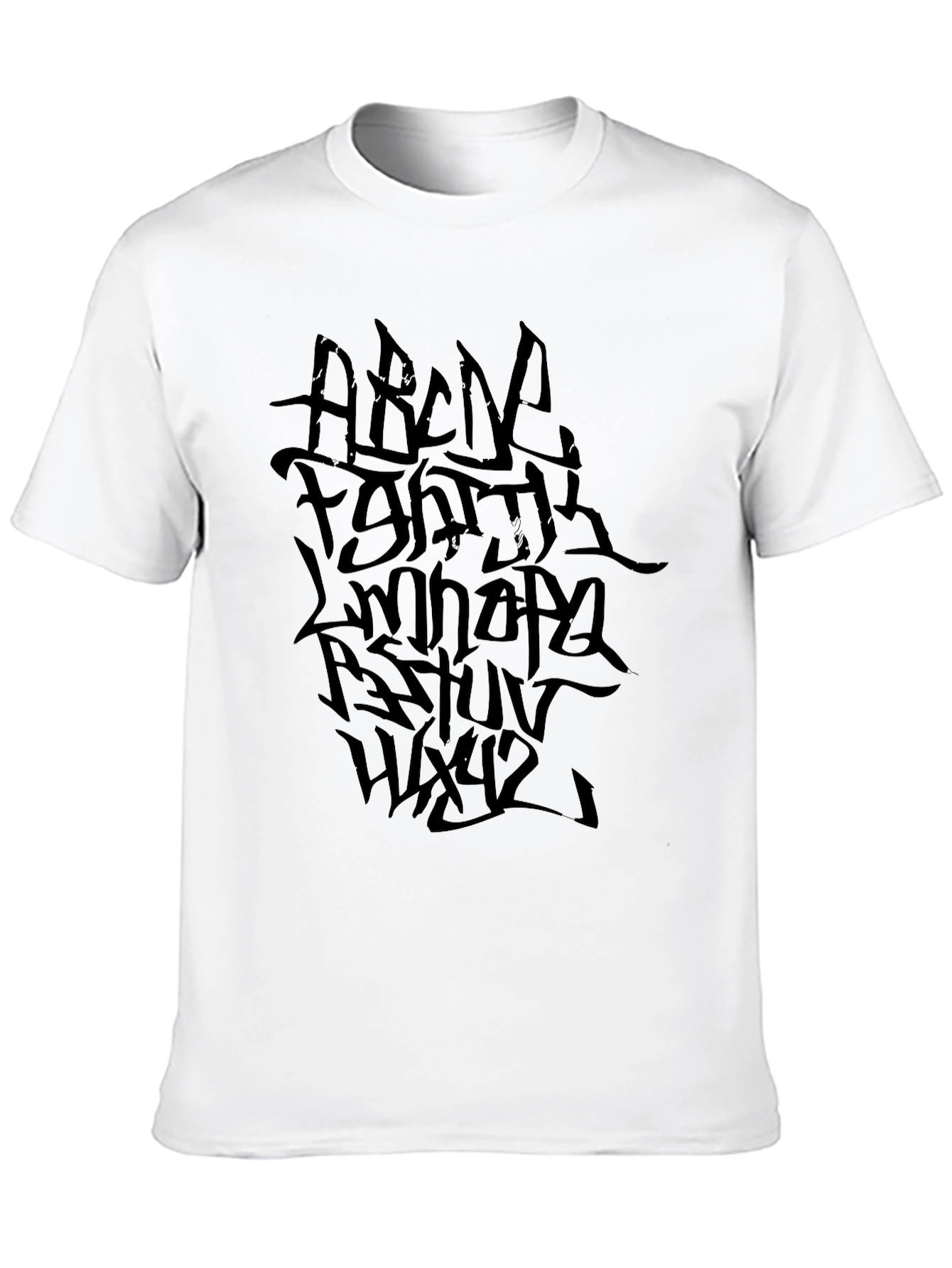 Graffiti Alphabet Black T-Shirt