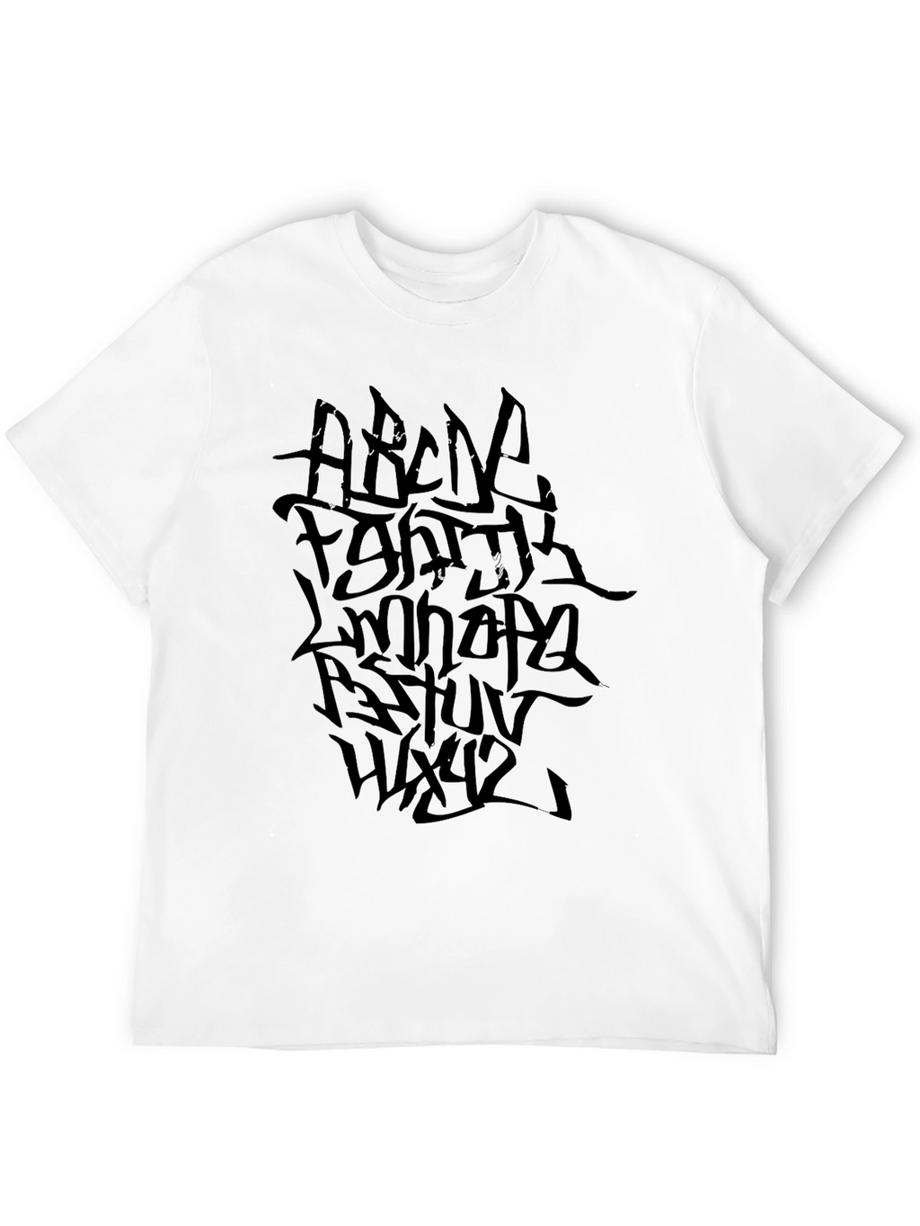 Graffiti Alphabet Black T-Shirt