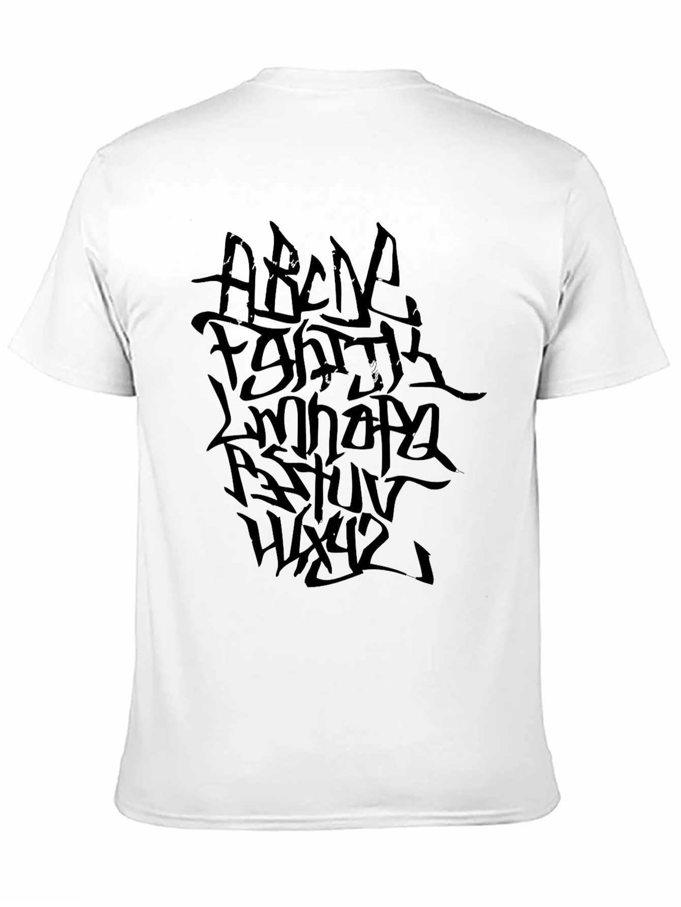 Graffiti Alphabet Black T-Shirt