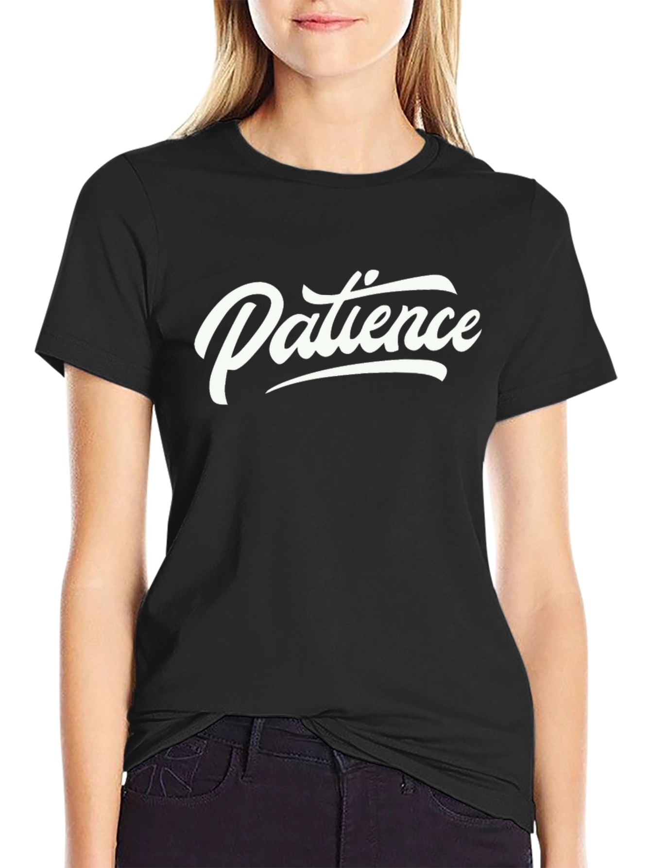 Patience Graphic T-Shirt - Soft Cotton Crew Neck Tee
