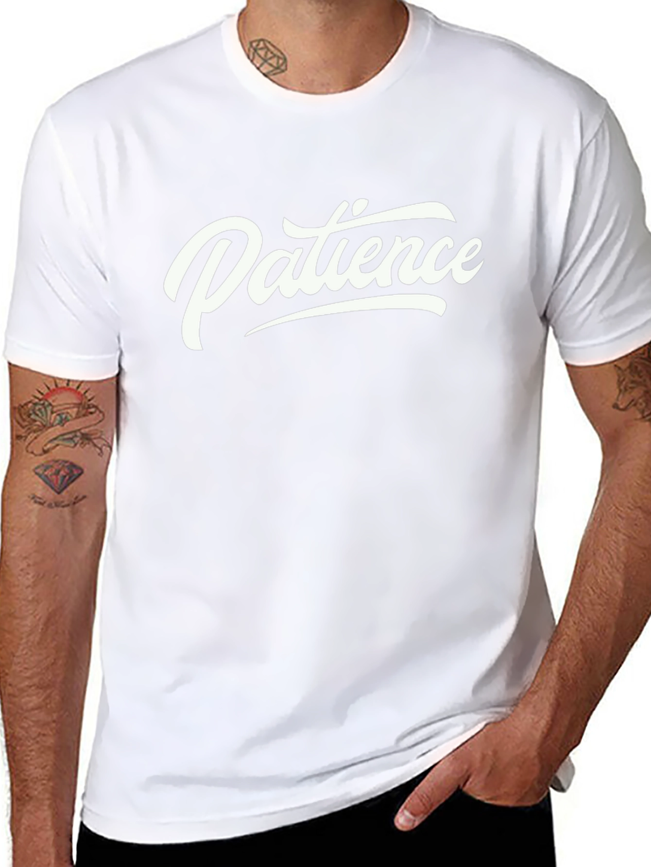 Patience Graphic T-Shirt - Soft Cotton Crew Neck Tee