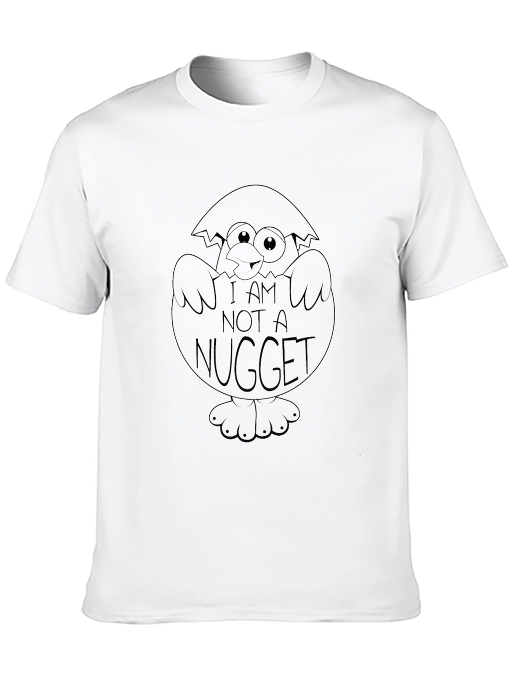 I Am Not A Nugget Mens Black T-Shirt