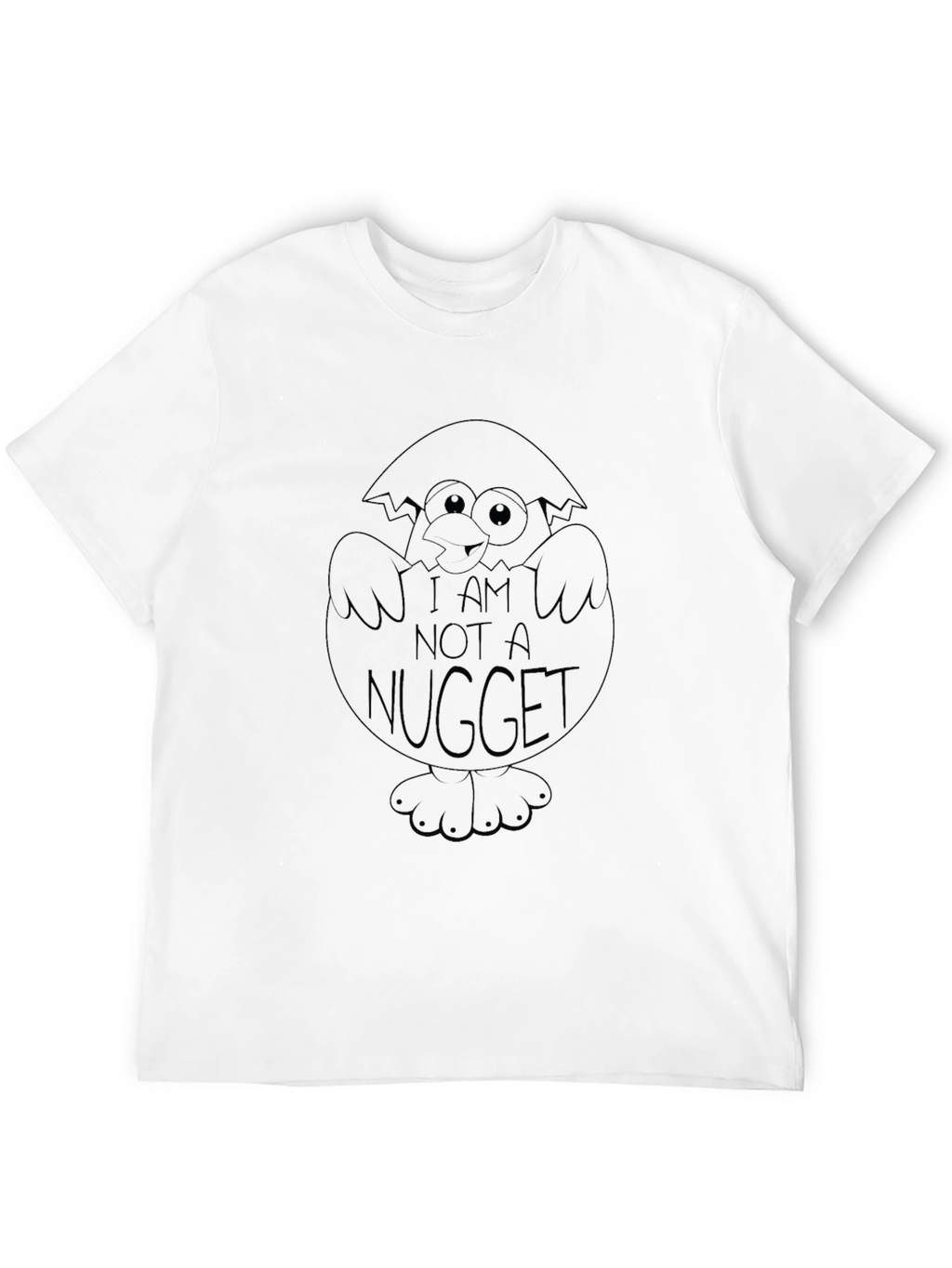 I Am Not A Nugget Mens Black T-Shirt
