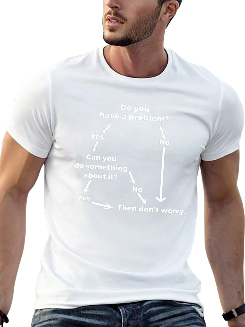 Problem Solving Flowchart Graphic Tee