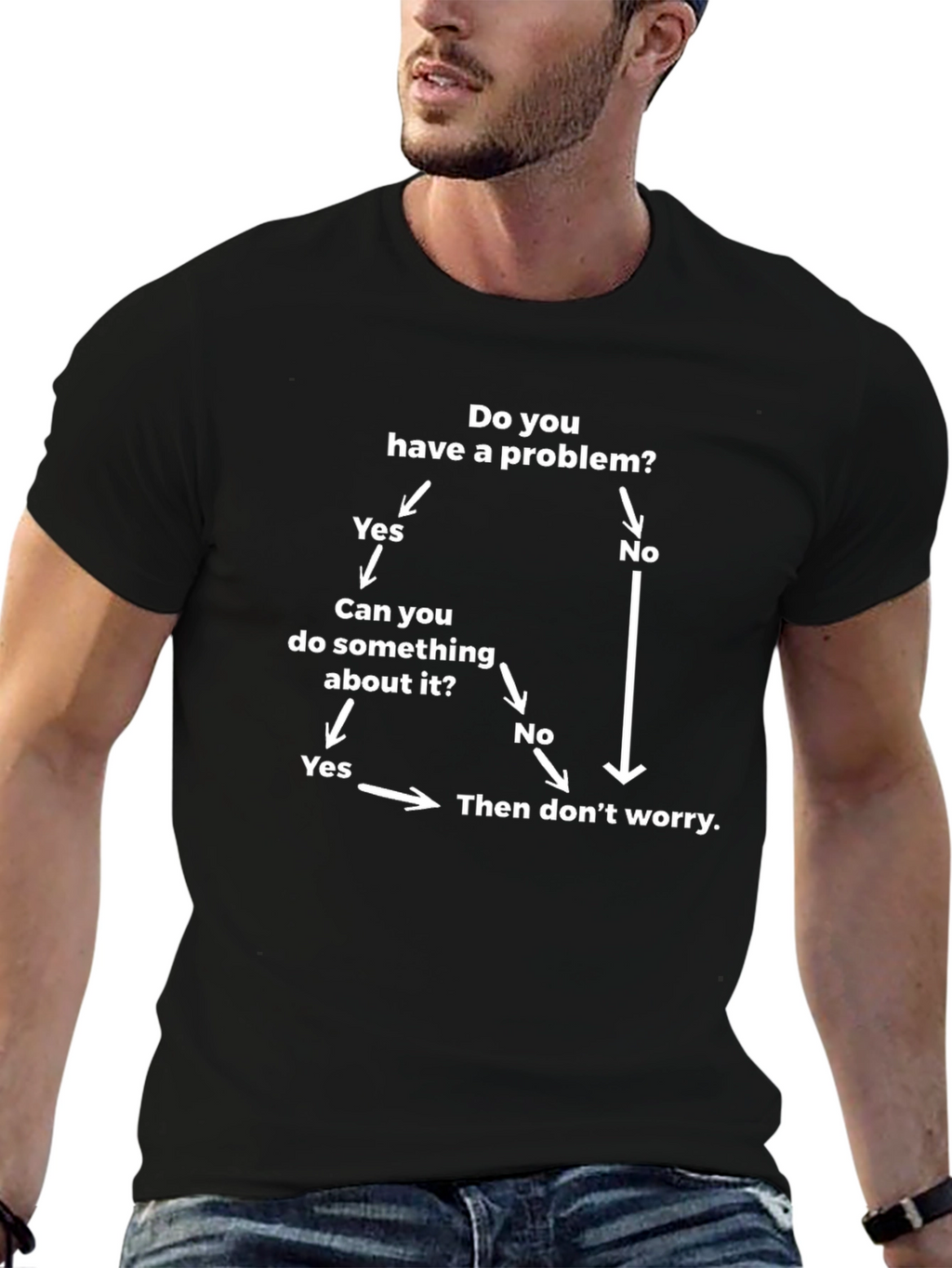 Problem Solving Flowchart Graphic Tee