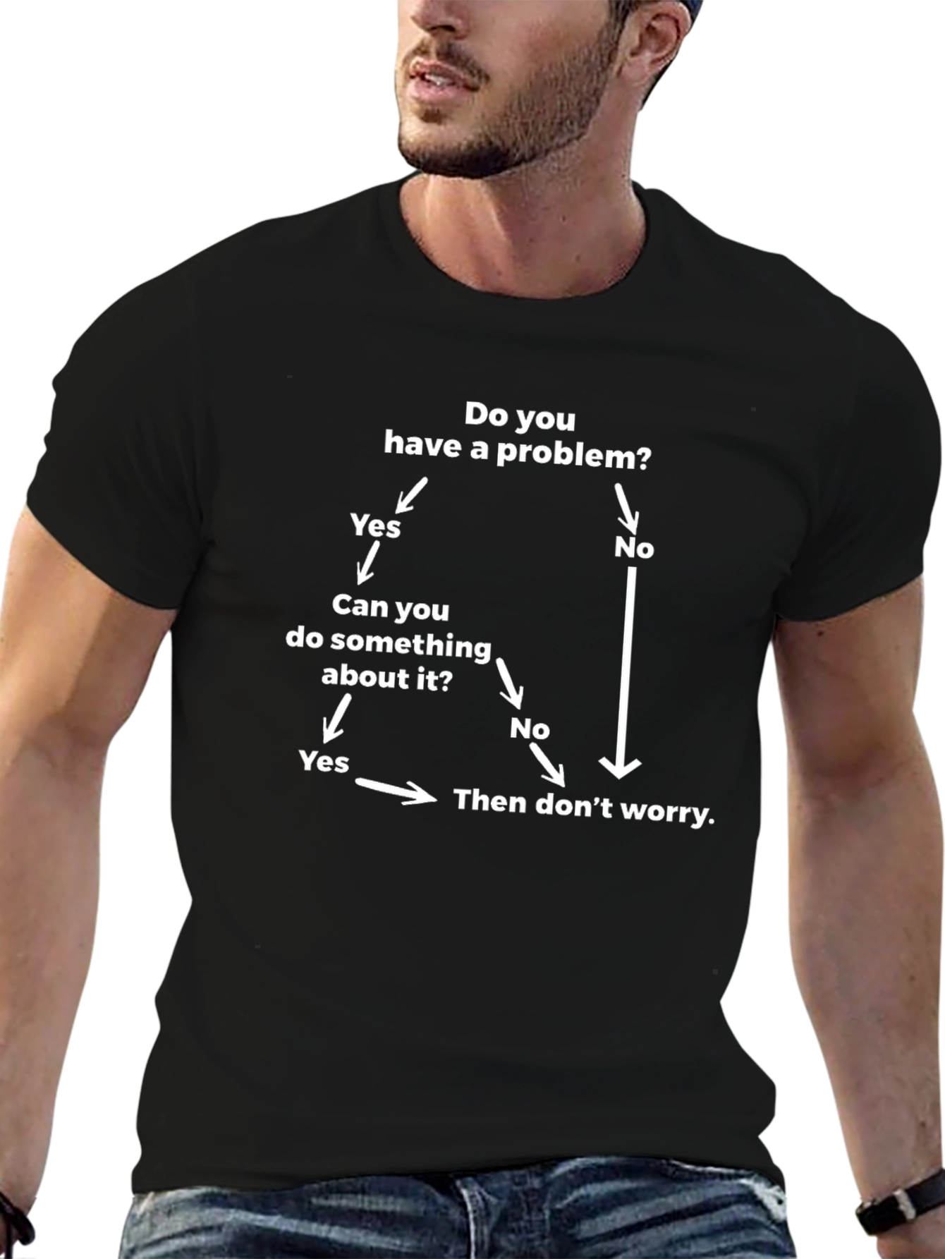 Problem Solving Flowchart Graphic Tee
