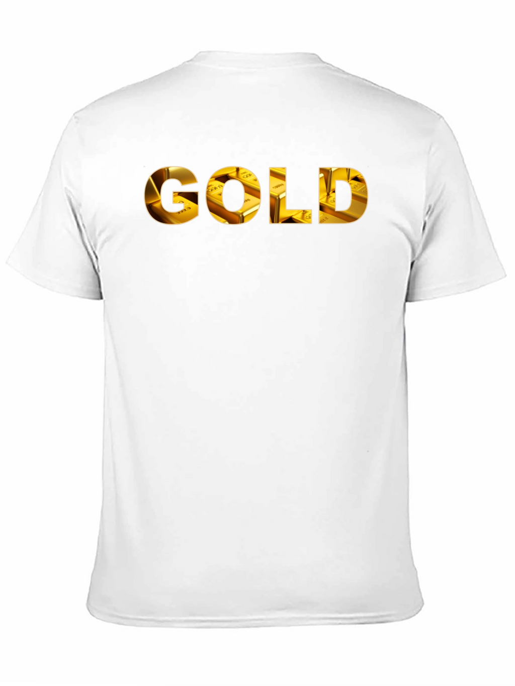 Gold Ingot Print Black T-Shirt